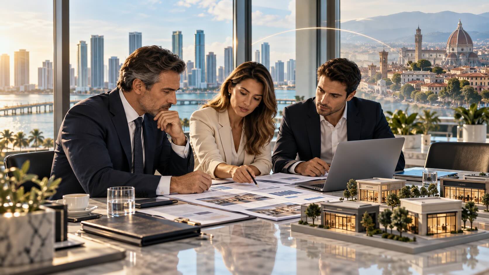Franchising USA: negozi e servizi in franchising in una via commerciale americana